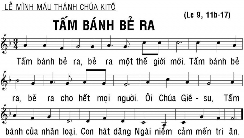 Bài ca ý lực Chúa Nhật Lễ Mình Máu Thánh Chúa Kitô, Năm C