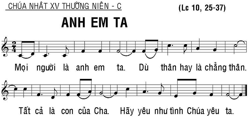 Bài ca ý lực Chúa Nhật XV Mùa Thường Niên Năm C