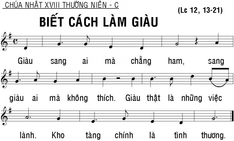 Bài ca ý lực Chúa Nhật XVIII Mùa Thường Niên Năm C