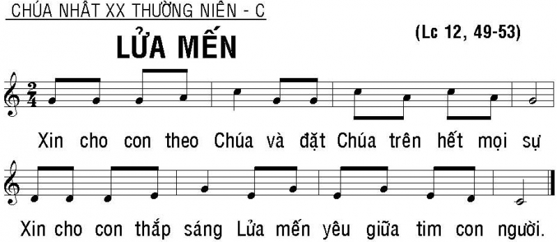 Chúa Nhật XX Mùa Thường Niên Năm C